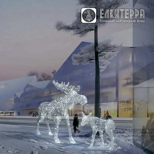 Лось световая новогодняя фигура